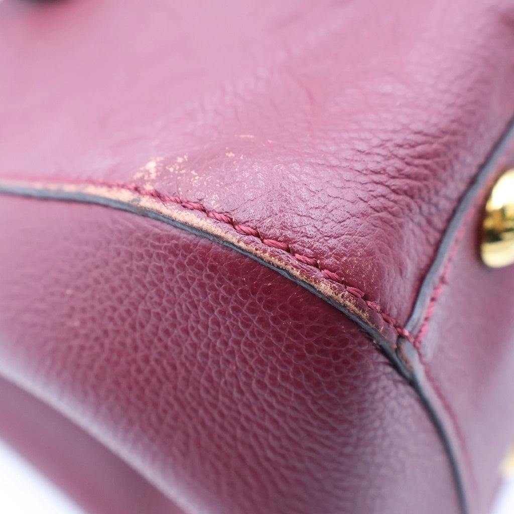 LOUIS VUITTON(ルイヴィトン) モンテーニュMM モノグラムアンプラント 2WAY ハンドバッグ ショルダーバッグ レッド M41196 レディース