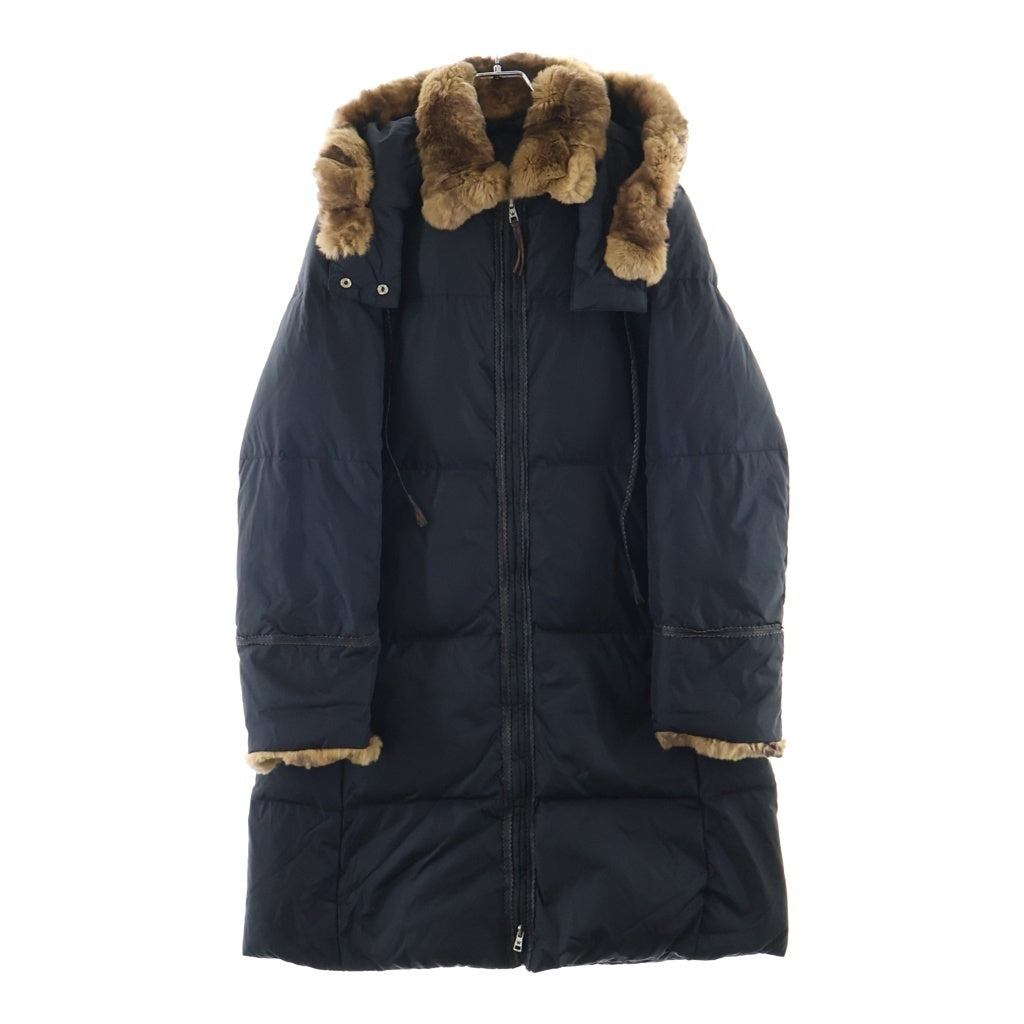Weekend Max Mara(ウィークエンド マックスマーラ) ファーフード付き ダウンロングコート レディース ブラック