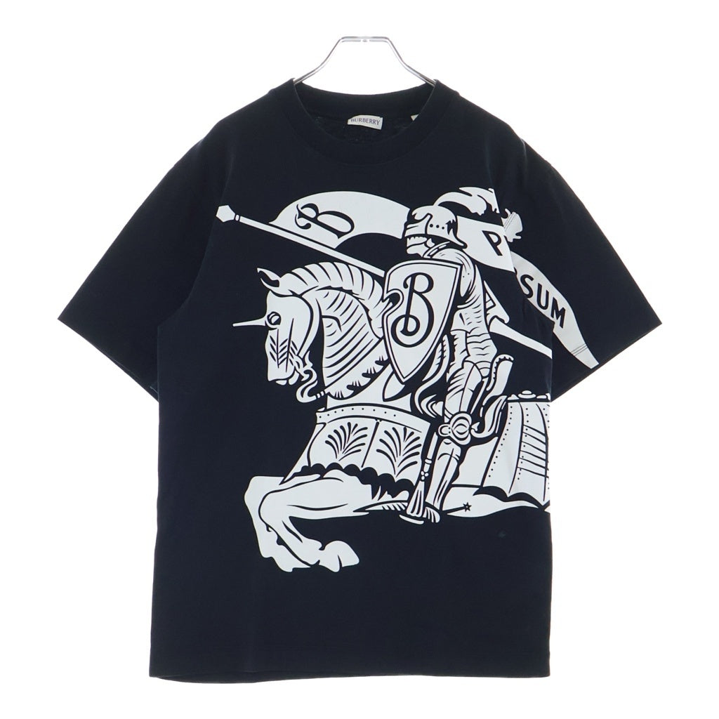BURBERRY(バーバリー) EKDロゴ クルーネック半袖Tシャツカットソー ブラック 8095058