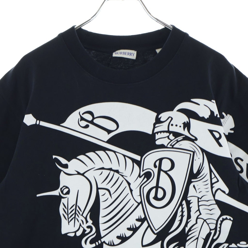 BURBERRY(バーバリー) EKDロゴ クルーネック半袖Tシャツカットソー ブラック 8095058