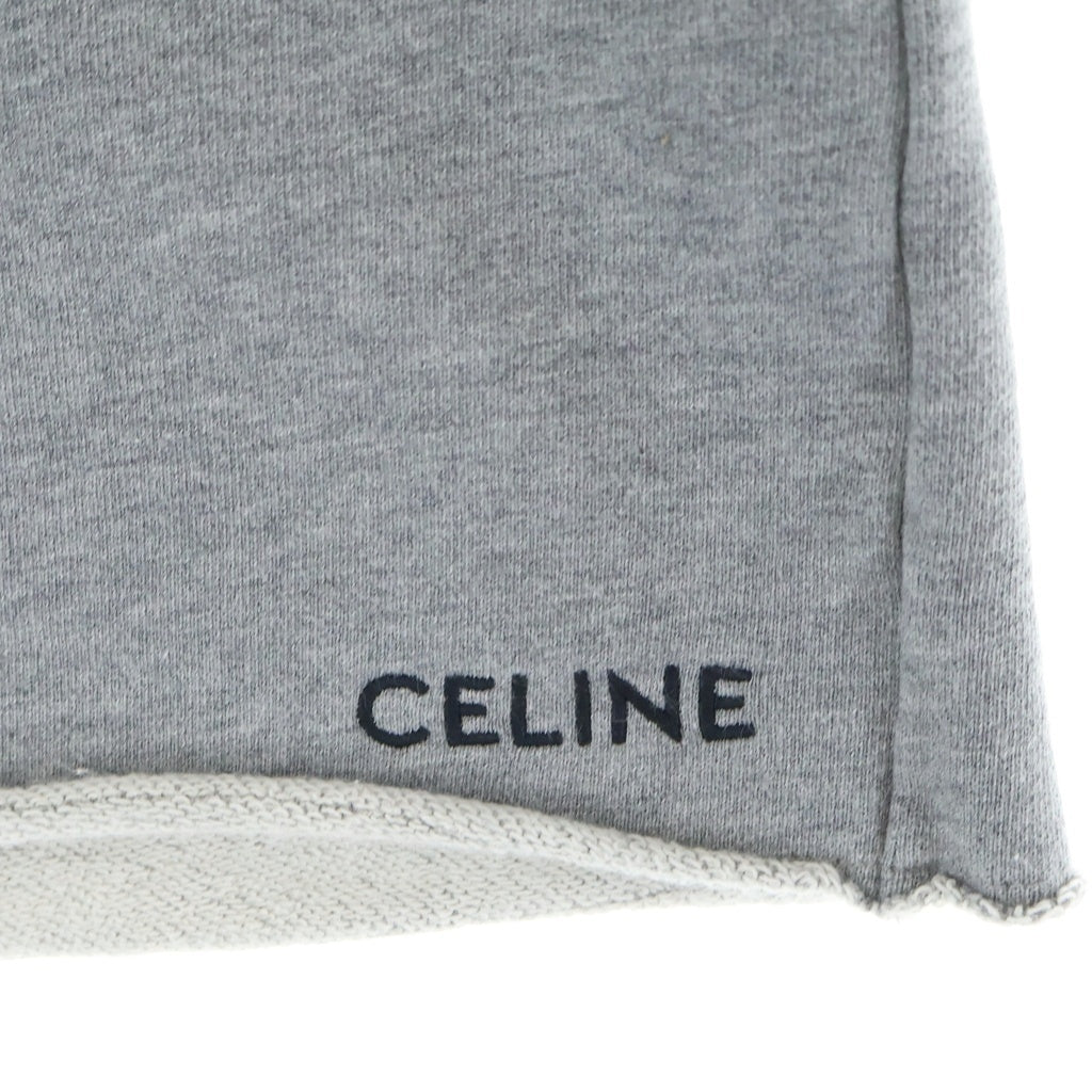 CELINE(セリーヌ) ロゴ刺繍 コットンショートパンツ スウェット グレー 2Z06367Q.09GB
