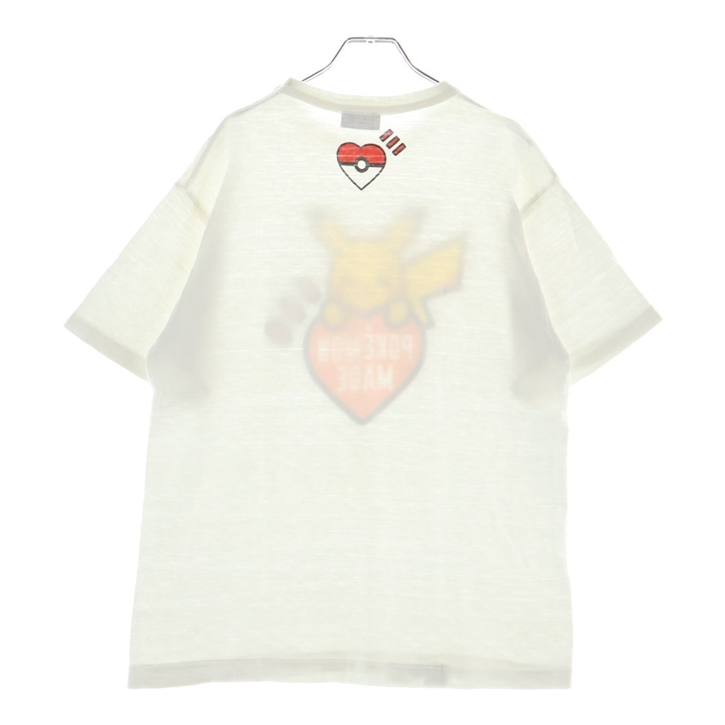 HUMAN MADE(ヒューマンメイド) ×POKEMON MADE GRAPHIC T-SHIRT SHIBUYA PARCO ×ポケモン 渋谷パルコ限定 両面プリントクルーネック半袖Tシャツカットソー ホワイト