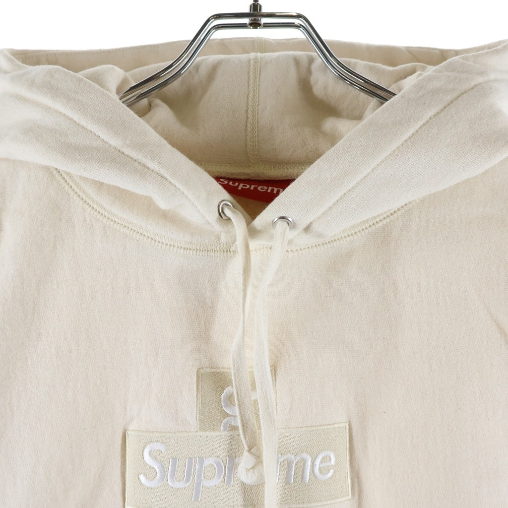SUPREME(シュプリーム) 20AW Cross Box Logo Hooded Sweatshirt クロスボックスロゴ プルオーバーパーカー アイボリー