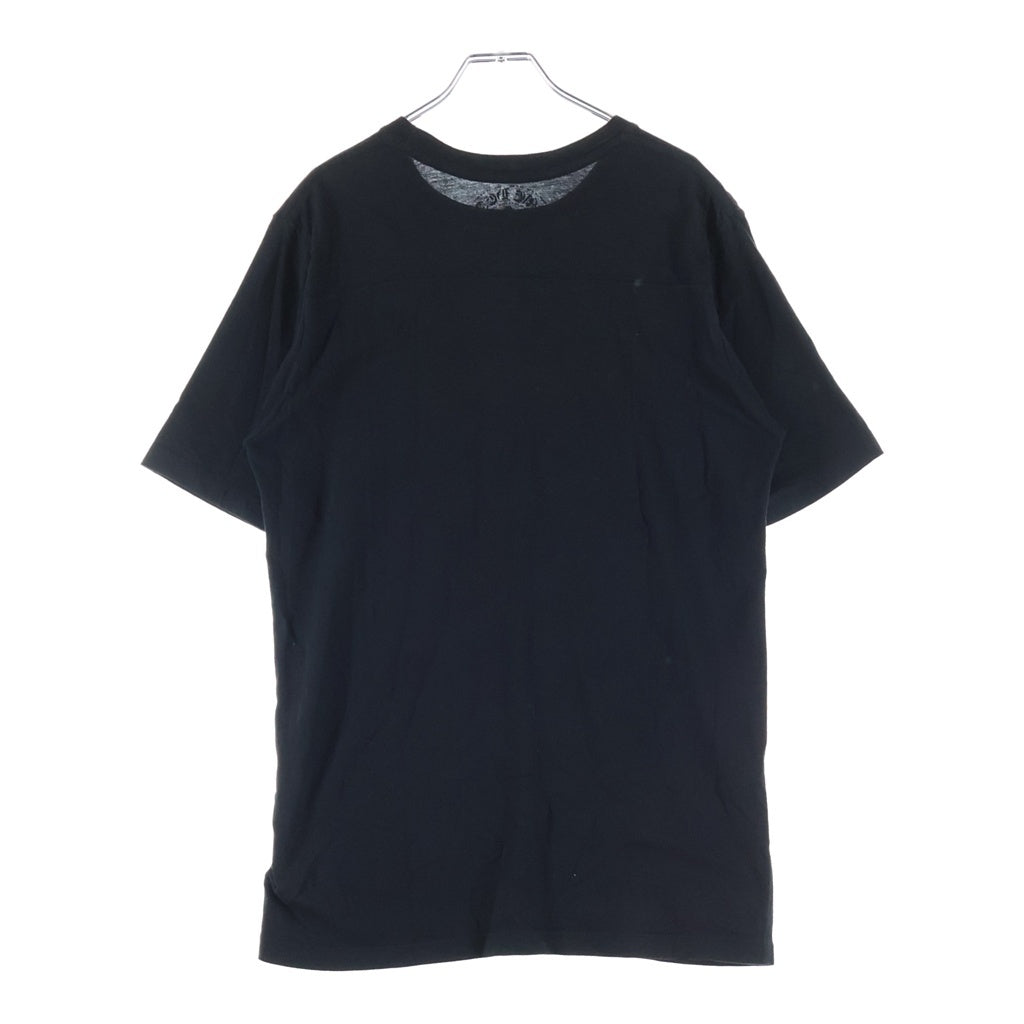 CHROME HEARTS(クロムハーツ) CHプラスレザーパッチ スクロールラベル クルーネック半袖Tシャツカットソー ブラック