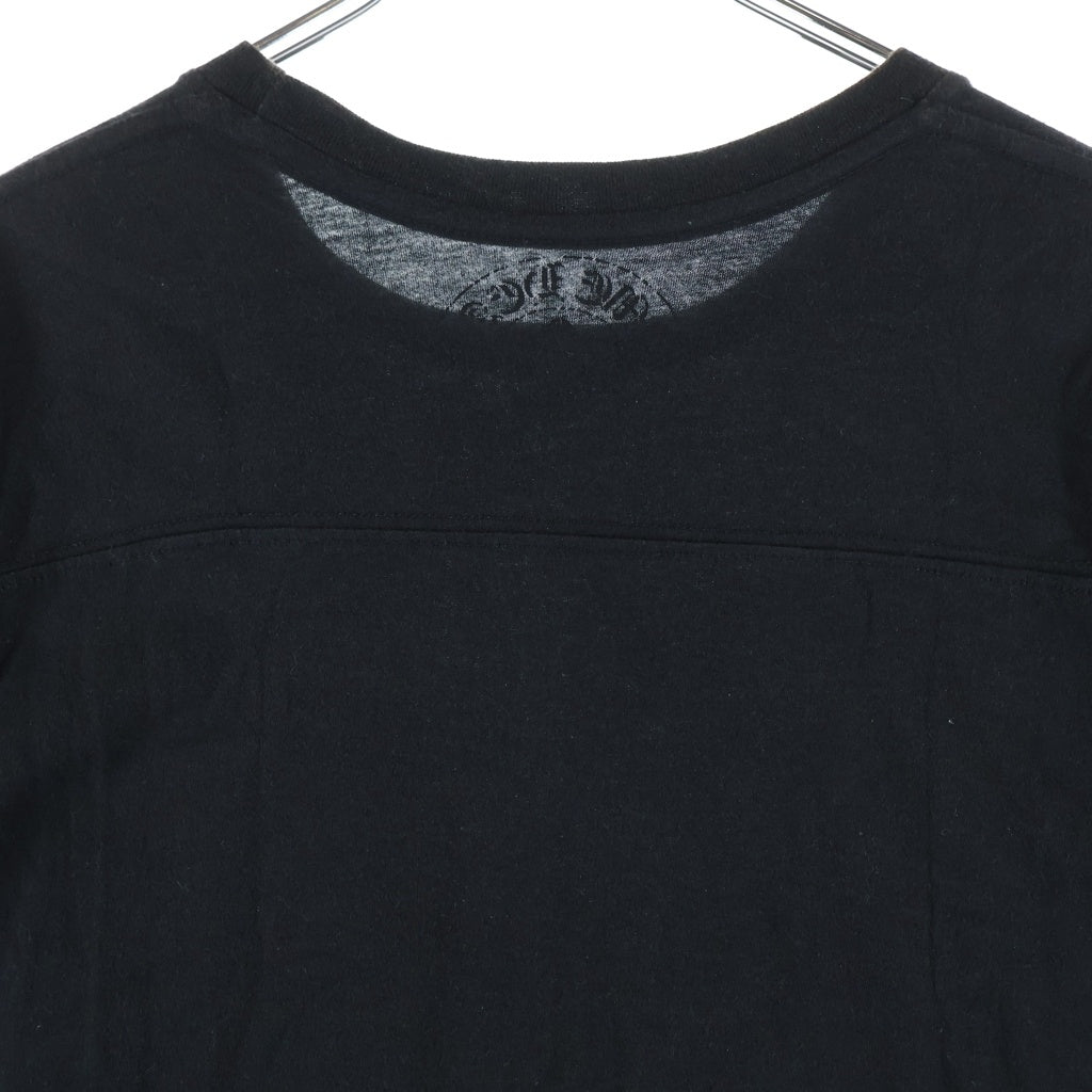 CHROME HEARTS(クロムハーツ) CHプラスレザーパッチ スクロールラベル クルーネック半袖Tシャツカットソー ブラック
