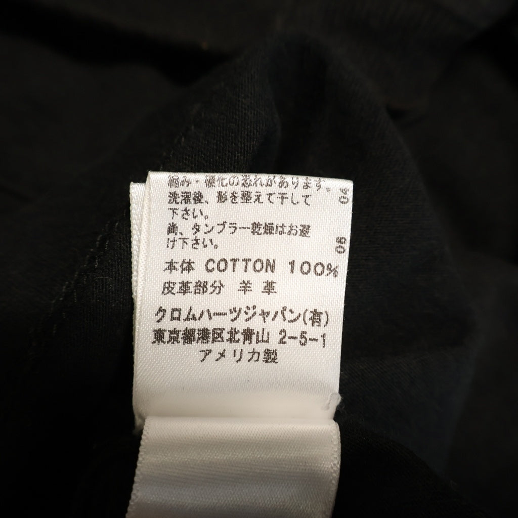 CHROME HEARTS(クロムハーツ) CHプラスレザーパッチ スクロールラベル クルーネック半袖Tシャツカットソー ブラック