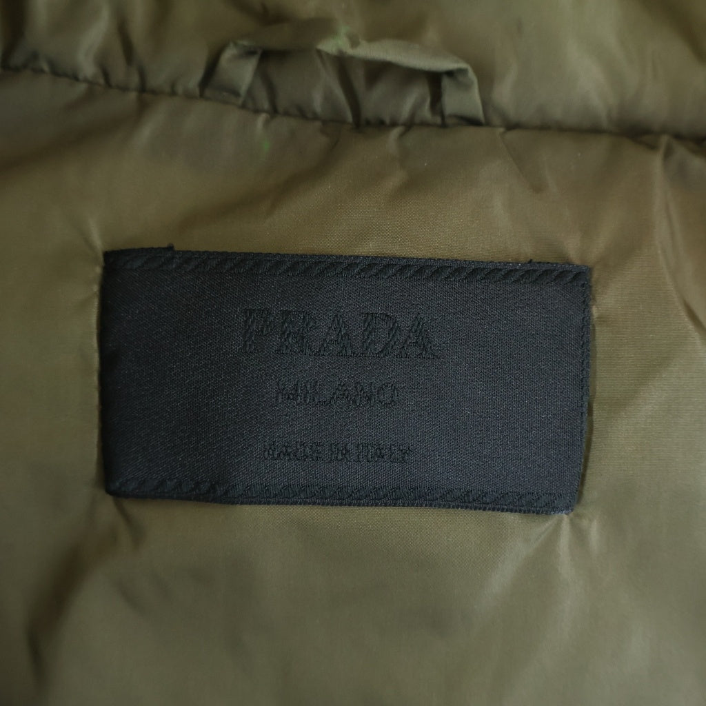 PRADA SPORT(プラダ スポーツ) 袖ニット切り替え オフセットボタンジャケット カーキ