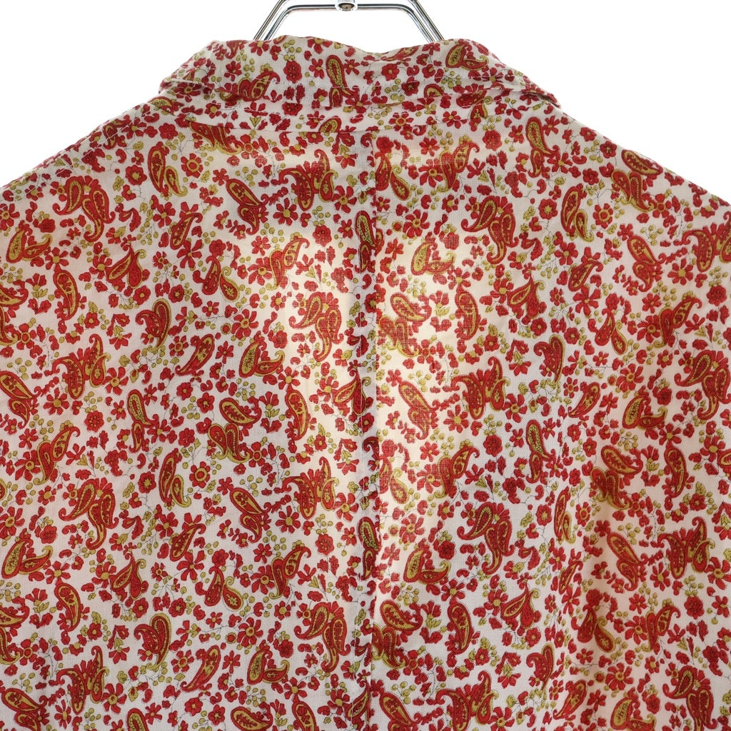 JUNYA WATANABE COMME des GARCONS(ジュンヤワタナベ コムデギャルソン) 08SS ペイズリー総柄 リネン テーラードジャケット レッド/ホワイト