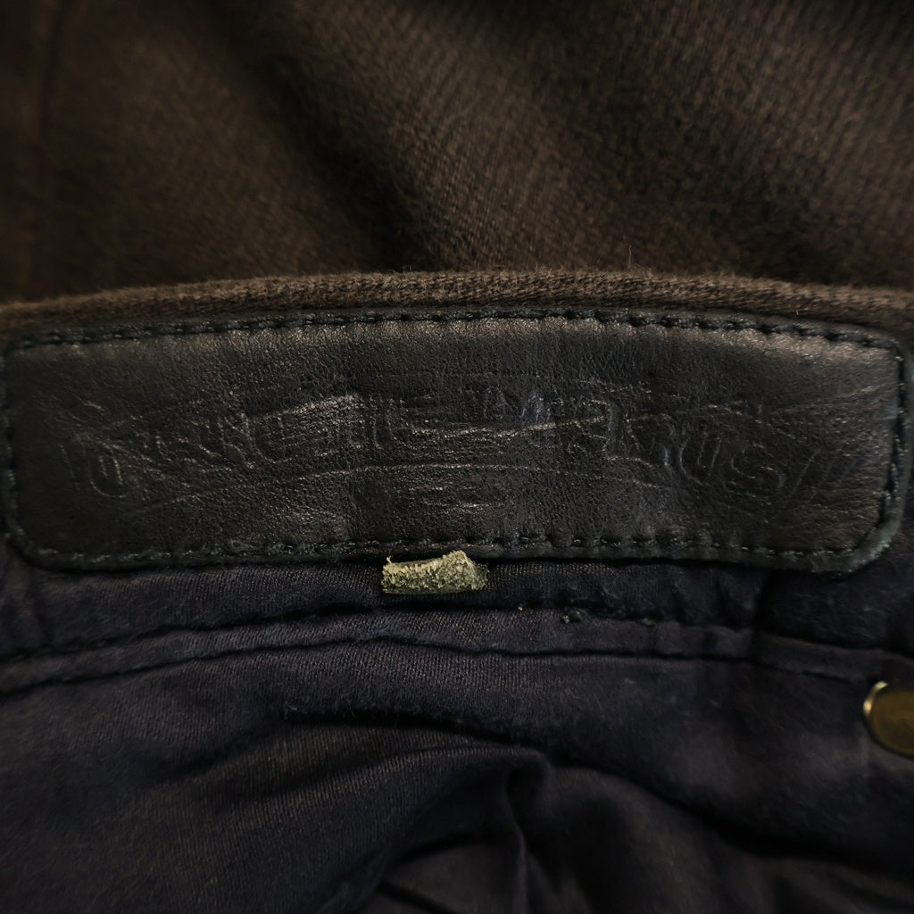 CHROME HEARTS(クロムハーツ) CRS BTN DENIM PANTS クロスボールボタン ボタンフライ ストレートデニムパンツ ブラック