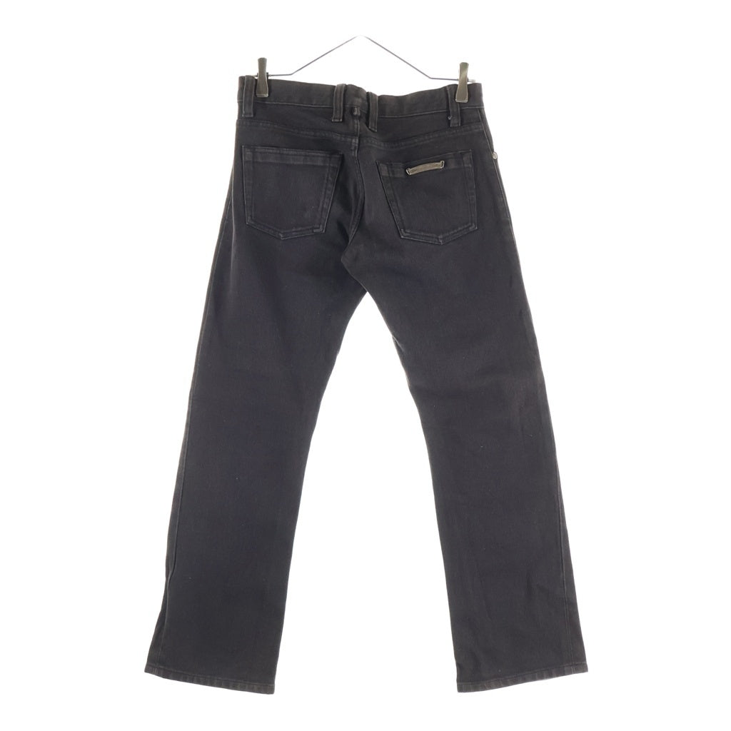 CHROME HEARTS(クロムハーツ) CRS BTN DENIM PANTS クロスボールボタン ボタンフライ ストレートデニムパンツ ブラック