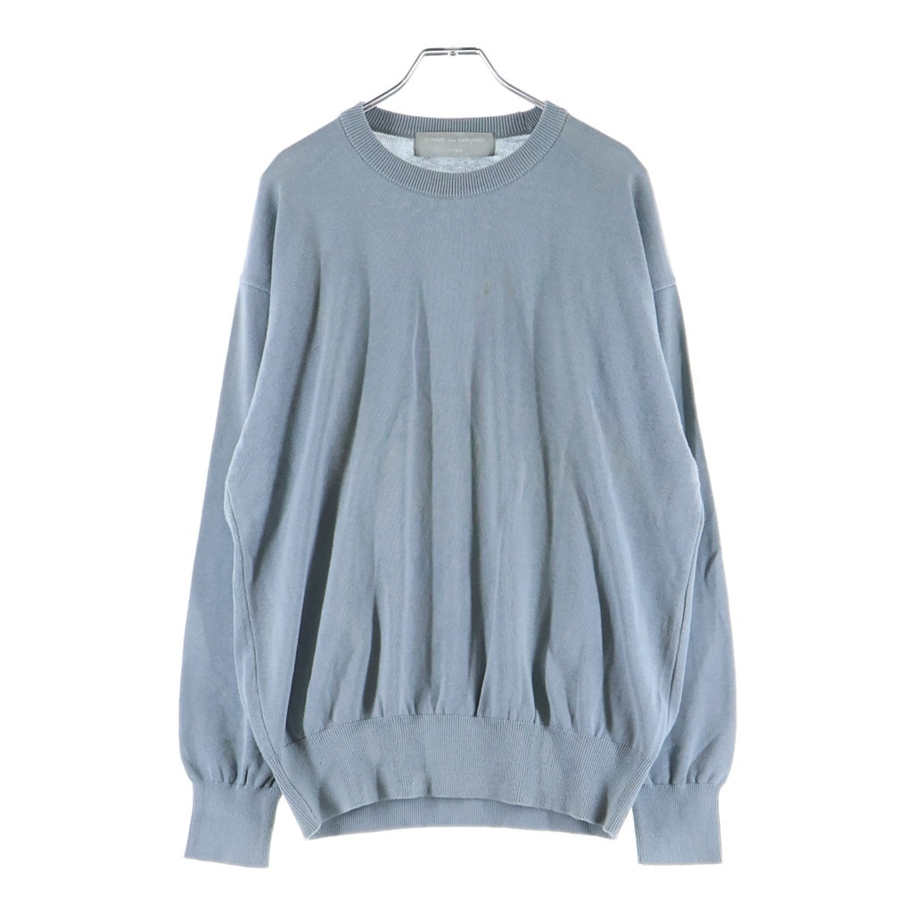 COMME des GARCONS HOMME(コムデギャルソンオム) 90s 田中オム期 コットンクルーネックニット セーター ブルー HN-110300