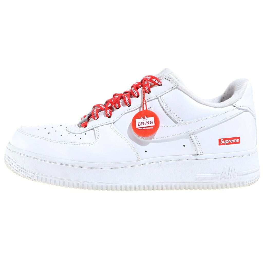 NIKE(ナイキ) ×SUPREME AIR FORCE LOW SP シュプリーム エアフォース 1 レザーローカットスニーカー ホワイト US8.5/26.5cm CU9225-100