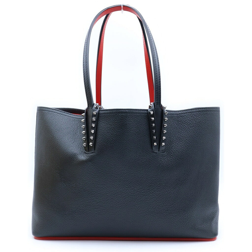 CHRISTIAN LOUBOUTIN(クリスチャンルブタン) CABATA Tote Bag カバタトートバッグ レザースタッズ トートバッグ ブラック/レッド