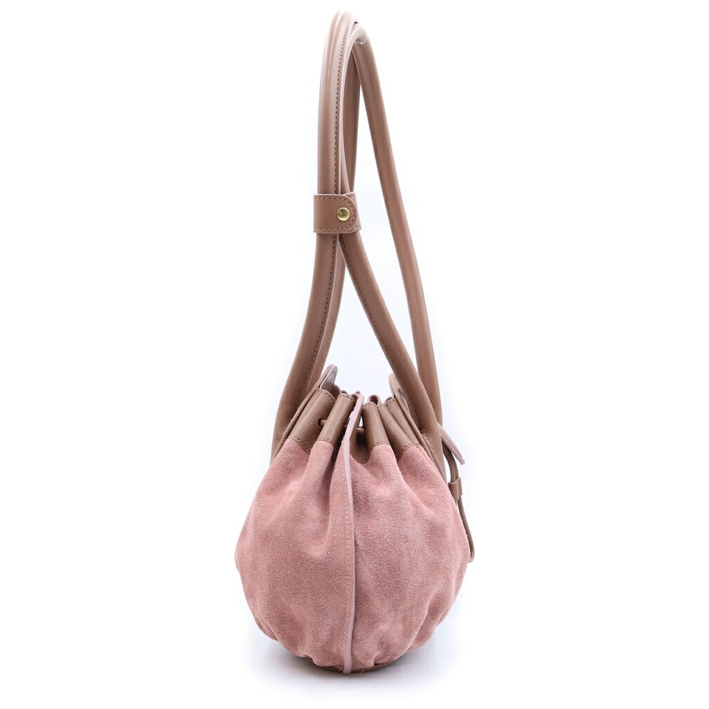 MARNI(マルニ) 26AW Tulipea チューリペア レザー&スエード ショルダーバッグ レディース ピンク/ブラウン SHMP0156U5