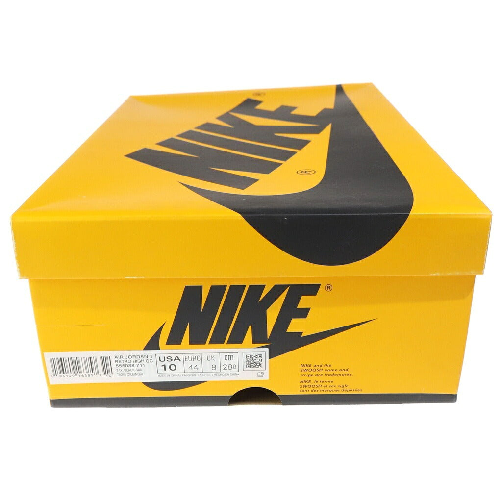 NIKE(ナイキ) AIR JORDAN1 RETRO HIGH OG TAXI エアジョーダン1 レトロハイ タクシー ハイカットスニーカー ブラック/ホワイト/イエロー US10/28cm 555088-711