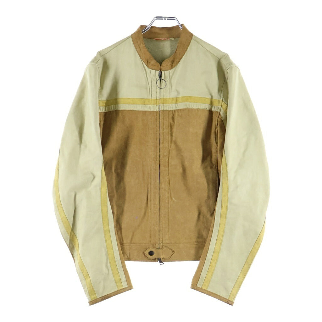 PRADA(プラダ) 00S VINTAGE Moto Jacket レザーモトジャケット ブラウン