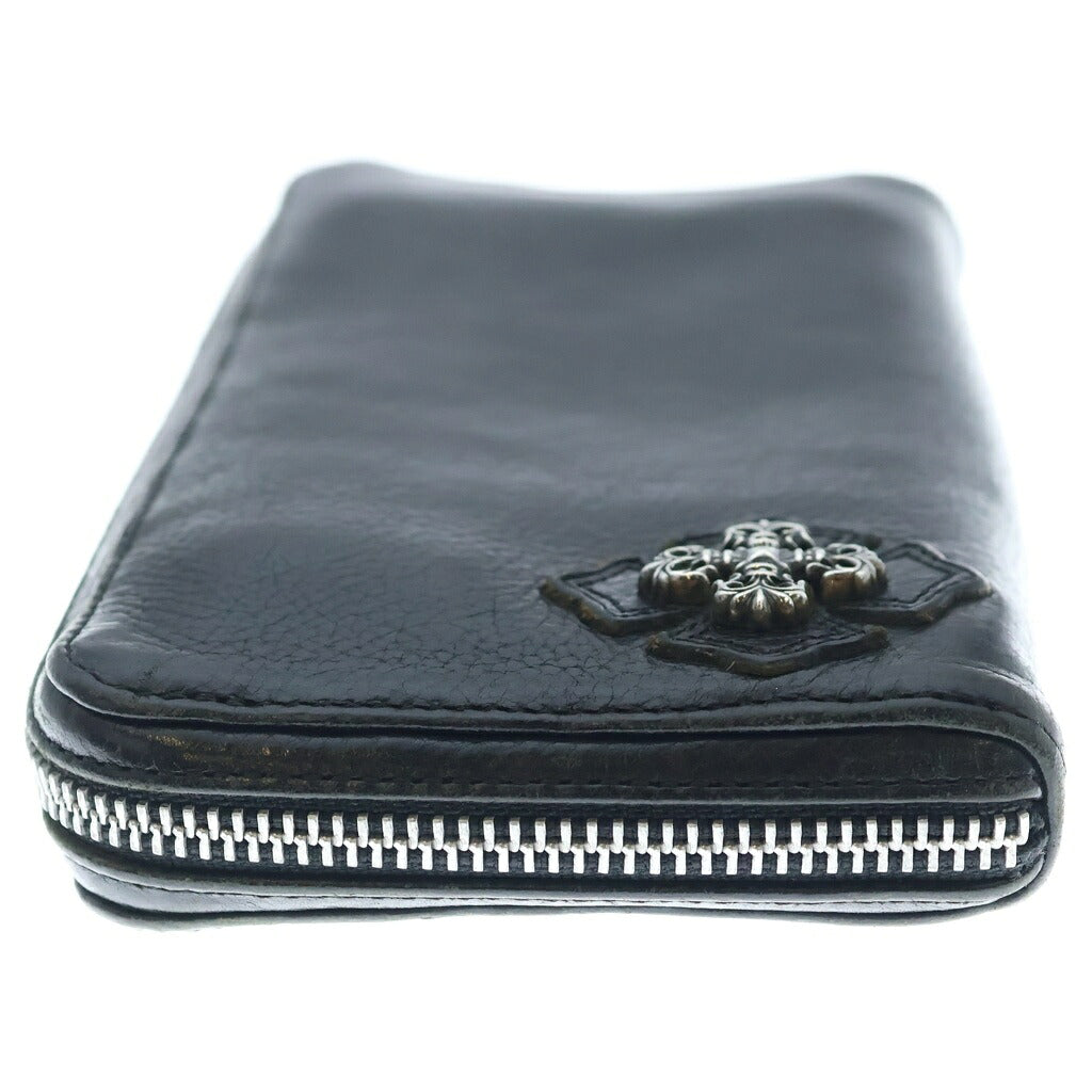 CHROME HEARTS(クロムハーツ) REC F ZIP #2 フィリグリープラス ラウンドジップロングウォレット 長財布 ブラック/シルバー