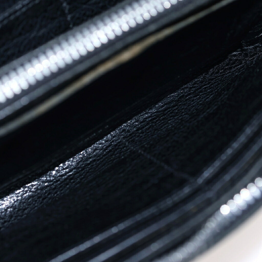 CHROME HEARTS(クロムハーツ) REC F ZIP #2 フィリグリープラス ラウンドジップロングウォレット 長財布 ブラック/シルバー