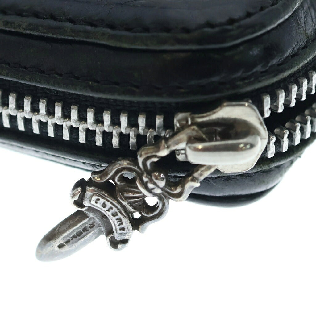 CHROME HEARTS(クロムハーツ) REC F ZIP #2 フィリグリープラス ラウンドジップロングウォレット 長財布 ブラック/シルバー