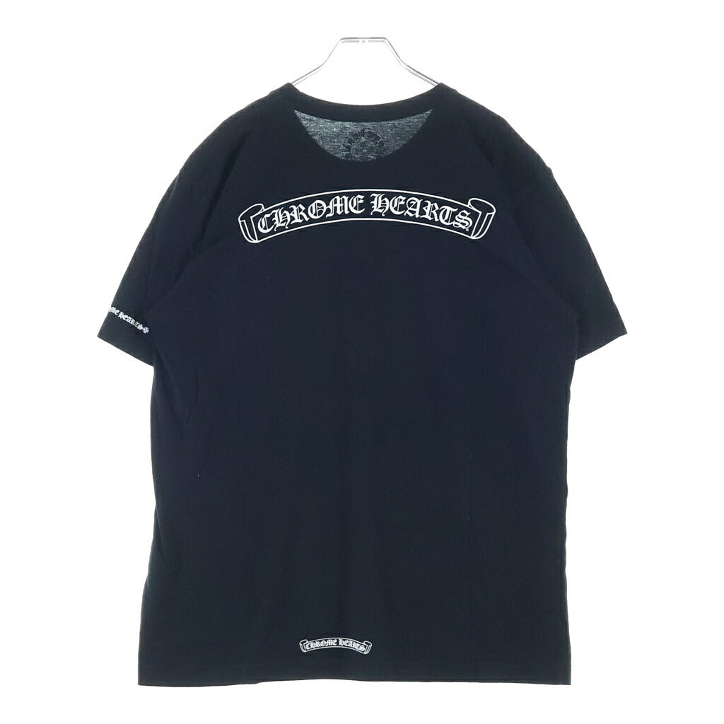 CHROME HEARTS(クロムハーツ) SCROLL LABEL S/S TEE スクロールラベルプリント クルーネック半袖Tシャツカットソー ブラック