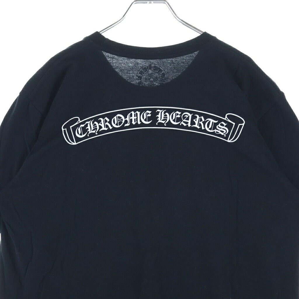 CHROME HEARTS(クロムハーツ) SCROLL LABEL S/S TEE スクロールラベルプリント クルーネック半袖Tシャツカットソー ブラック