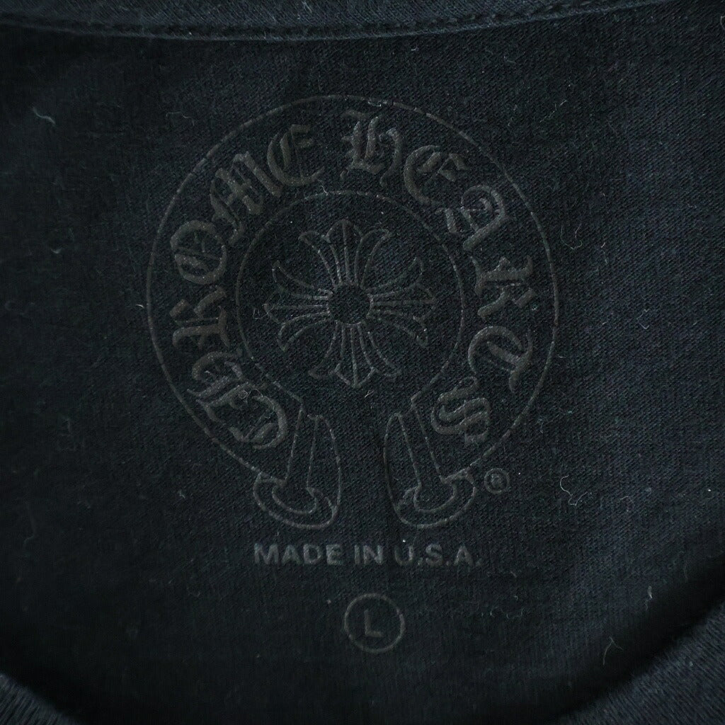 CHROME HEARTS(クロムハーツ) SCROLL LABEL S/S TEE スクロールラベルプリント クルーネック半袖Tシャツカットソー ブラック
