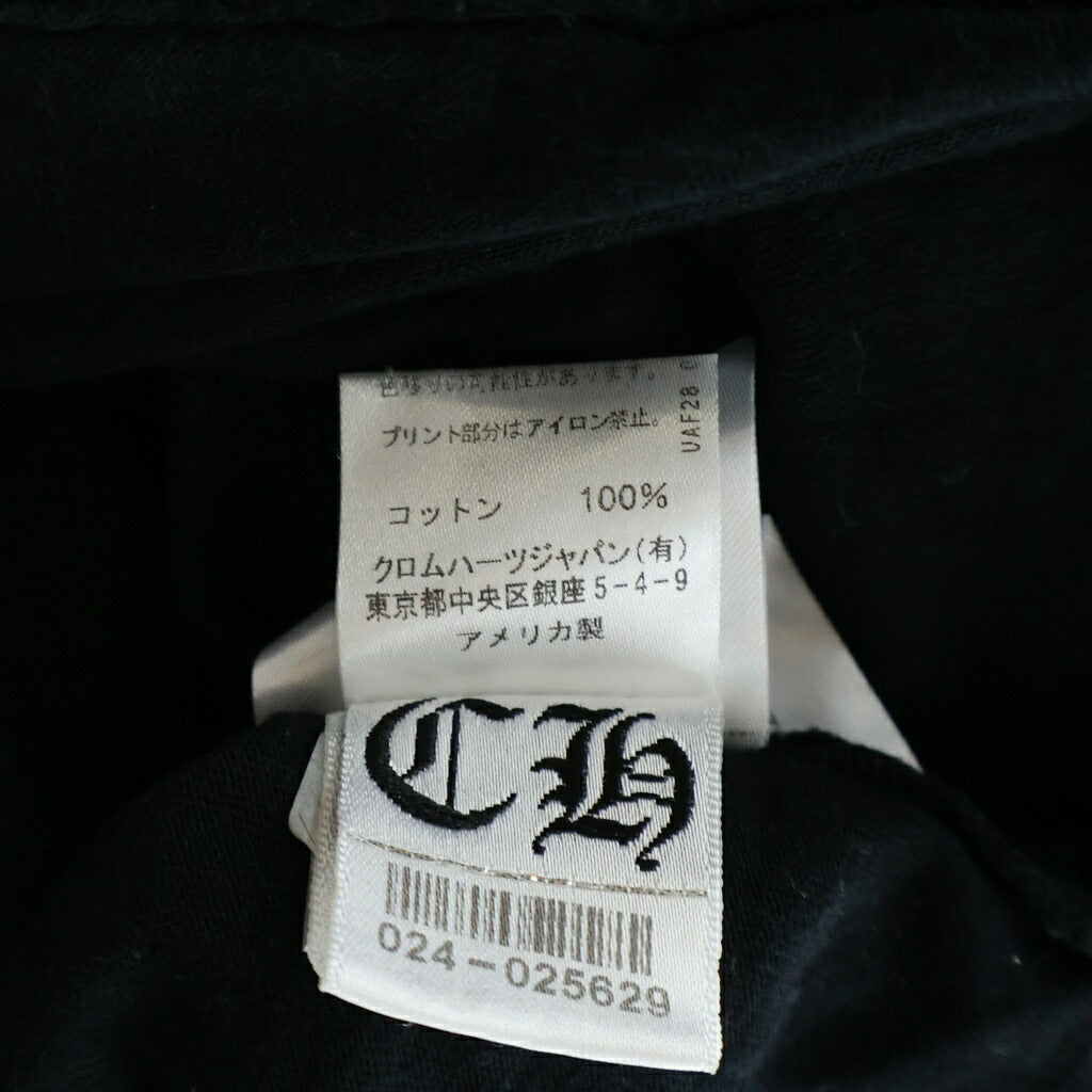 CHROME HEARTS(クロムハーツ) SCROLL LABEL S/S TEE スクロールラベルプリント クルーネック半袖Tシャツカットソー ブラック