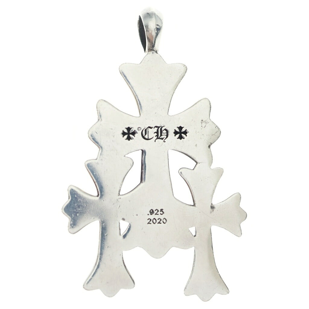 CHROME HEARTS(クロムハーツ) 3 CH CRS SML トリプルCHクロス スモール ペンダントトップ シルバー BCA201