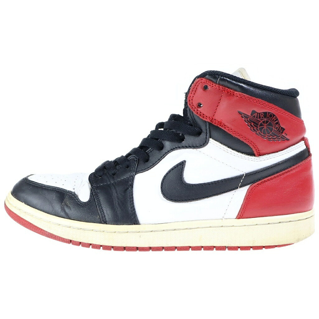 NIKE(ナイキ) Air Jordan 1 Retro High Black Toe エアジョーダン1 レトロ OG ブラックトゥ ハイカットスニーカー US10/28cm 555088-184