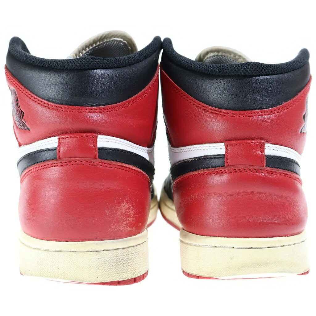 NIKE(ナイキ) Air Jordan 1 Retro High Black Toe エアジョーダン1 レトロ OG ブラックトゥ ハイカットスニーカー US10/28cm 555088-184