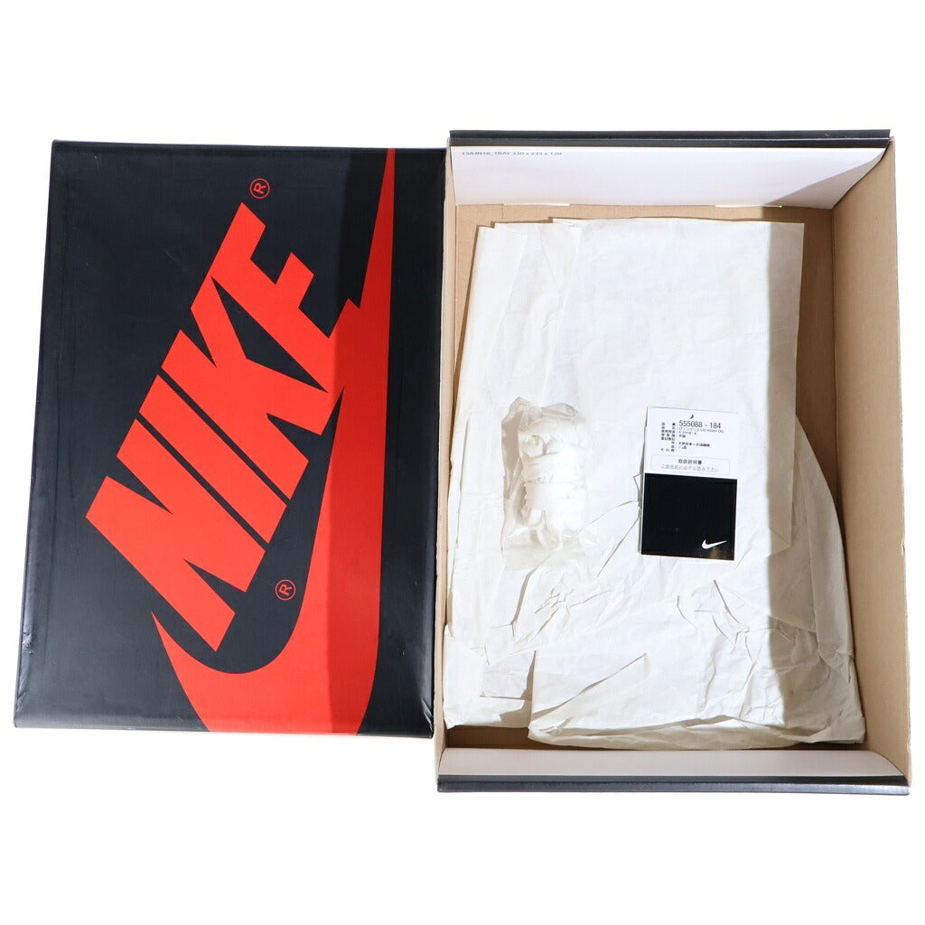 NIKE(ナイキ) Air Jordan 1 Retro High Black Toe エアジョーダン1 レトロ OG ブラックトゥ ハイカットスニーカー US10/28cm 555088-184