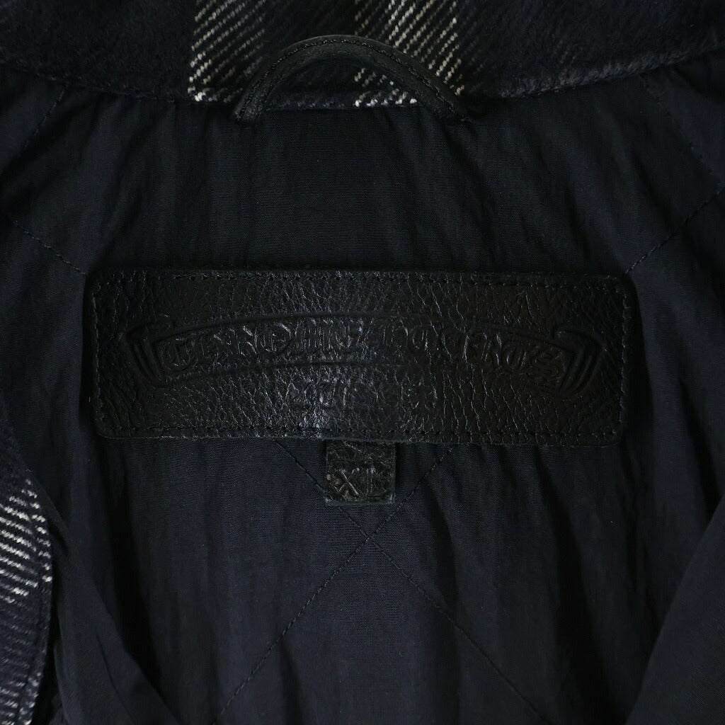 CHROME HEARTS(クロムハーツ) MULLET HEAD SHIRT クロスボールボタン チェックシャツジャケット ブラック/ホワイト