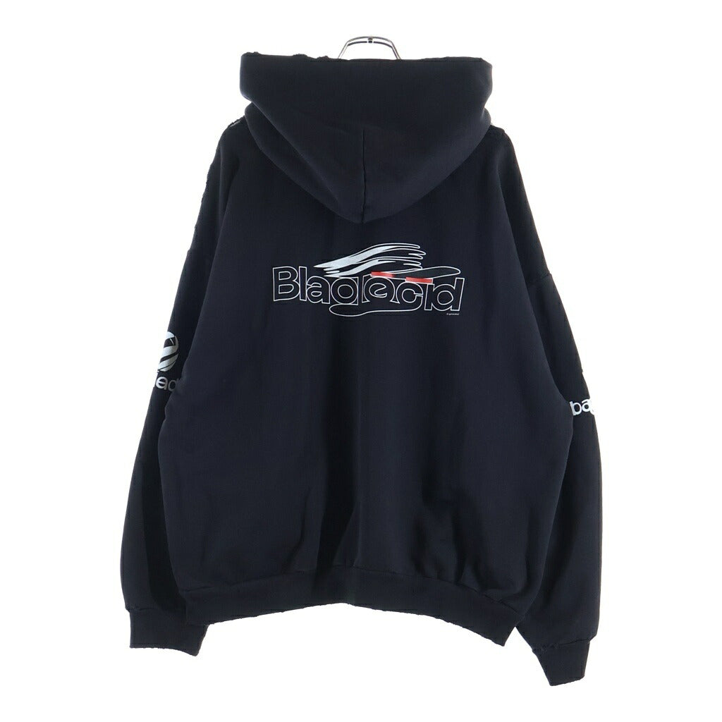 BALENCIAGA(バレンシアガ) 24SS GENERATED Medium Fit Pullover Hoodie AI ジェネレイト ミディアムフィット プルオーバーパーカー ブラック 767877 TQVF9