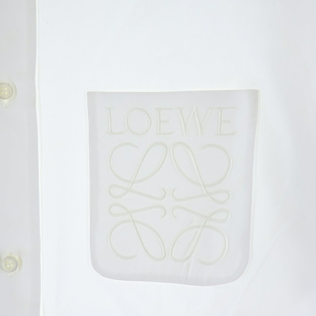 LOEWE(ロエベ) Anagram アナグラム刺繍 長袖シャツ ホワイト H526Y05X82