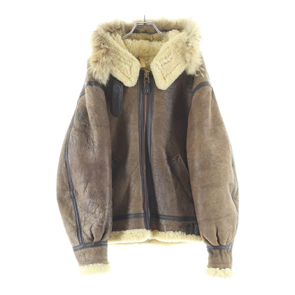 AVIREX(アヴィレックス) TYPE B-3 MOUTON JACKET ファー付き シープスキンムートンジャケット ブラウン 33H5595