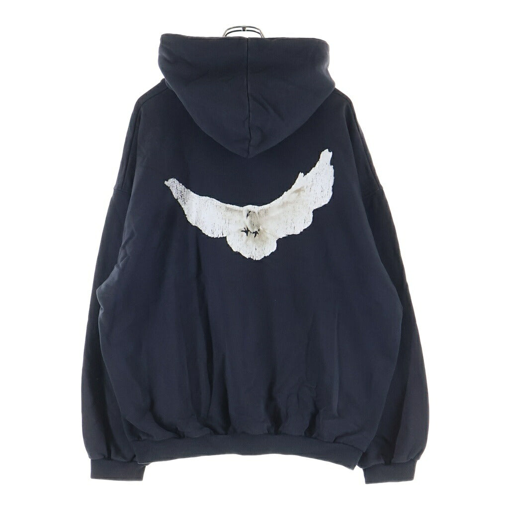 Yeezy Gap Engineered by Balenciaga(イージー ギャップ エンジニアードバイ バレンシアガ) 22SS DOVE HOODIE ロゴプリントプルオーバーパーカー ネイビー
