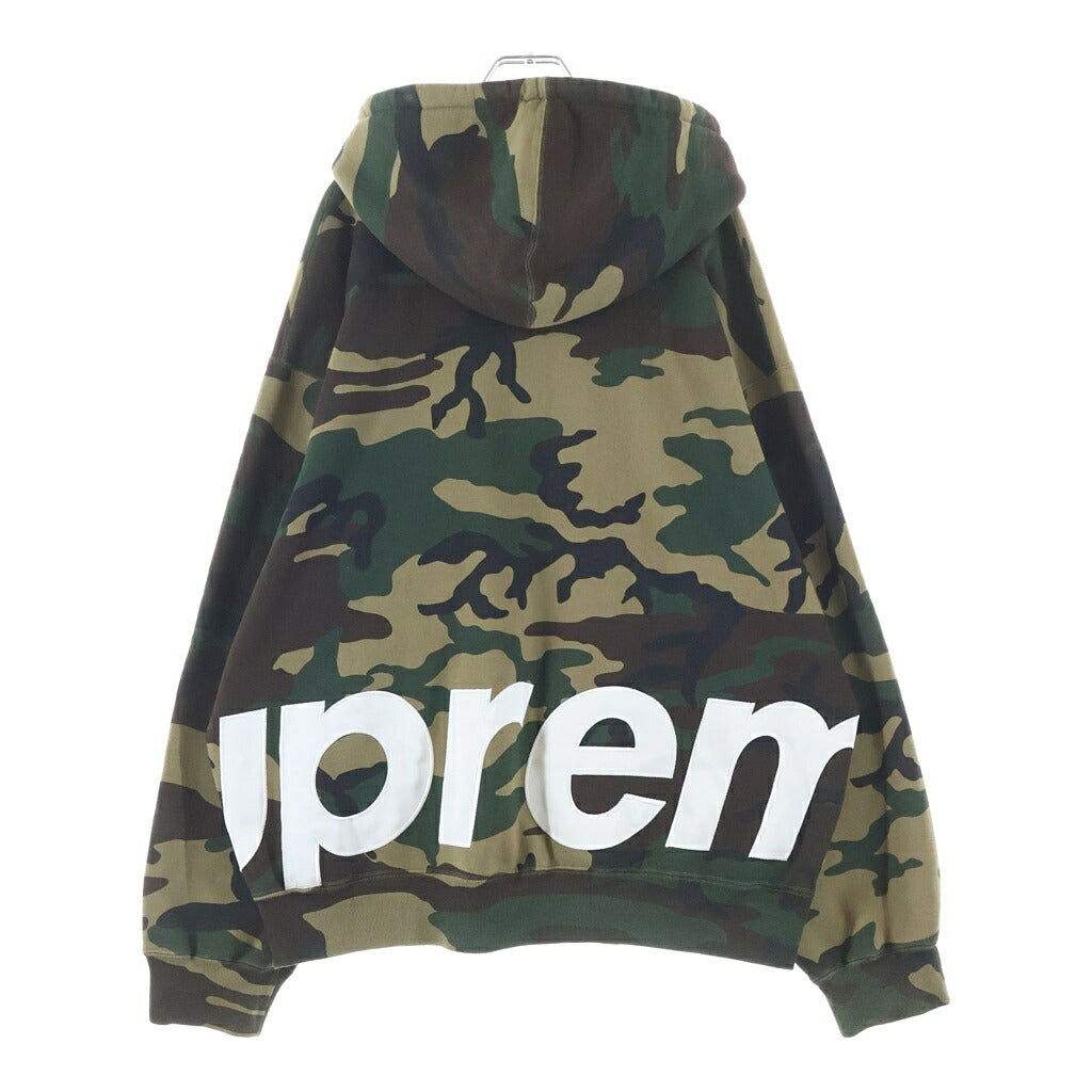 SUPREME(シュプリーム) 25SS Big Logo Zip Up Hooded Sweatshirt カモ柄 ビッグロゴ フーデッドジップアップパーカー スウェット カーキ