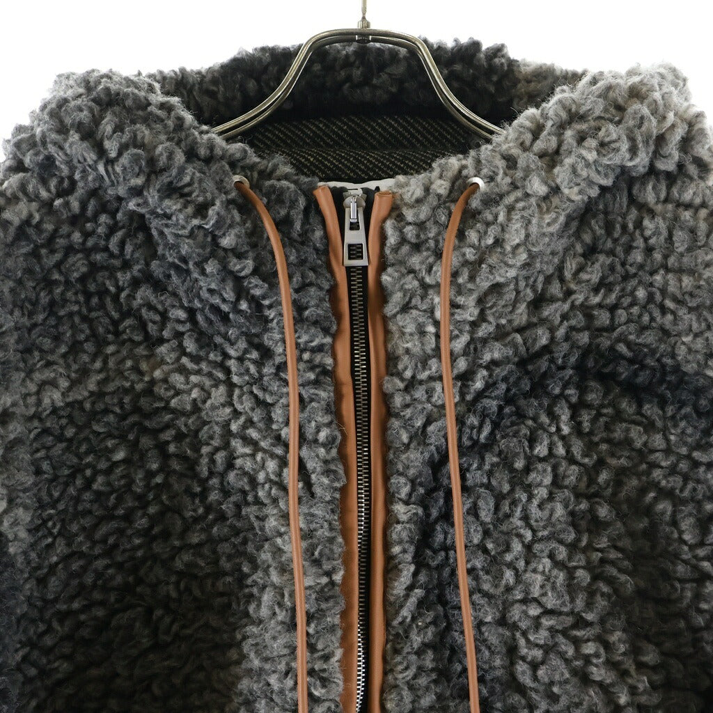 LOEWE(ロエベ) 24AW Anagram Jacket アナグラムロゴ フリース フーデッドジャケット グレー H526Y52J05