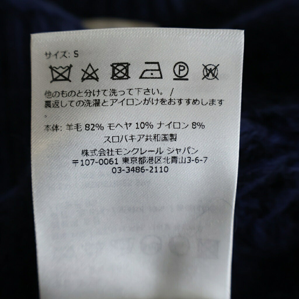 MONCLER(モンクレール) GIROCOLLO TRICOT ロゴワッペン付き モヘア混 ウールニット ネイビー I20919C00012 M2106