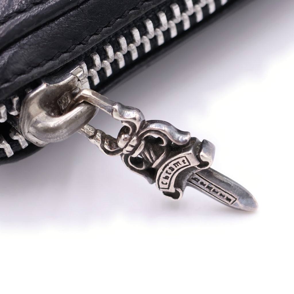 CHROME HEARTS(クロムハーツ) REC F ZIP フィリグリープラス ラウンドジップ長財布 ウォレット ブラック