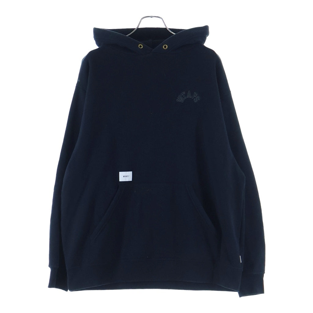 WTAPS(ダブルタップス) CLUB HOODED COPO 212ATDT-CSM15 ロゴ刺繍プルオーバーフーディー パーカー ブラック
