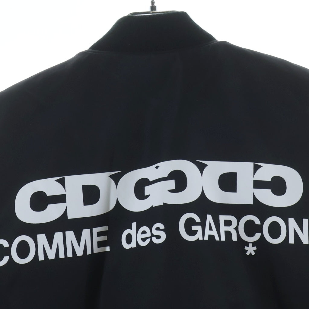 COMME des GARCONS CDG(コムデギャルソン シーディージー) xALPHA INDUSTRIES MA-1 VEST SZ-V001 ×アルファ バックロゴ エムエーワンベスト ブラック