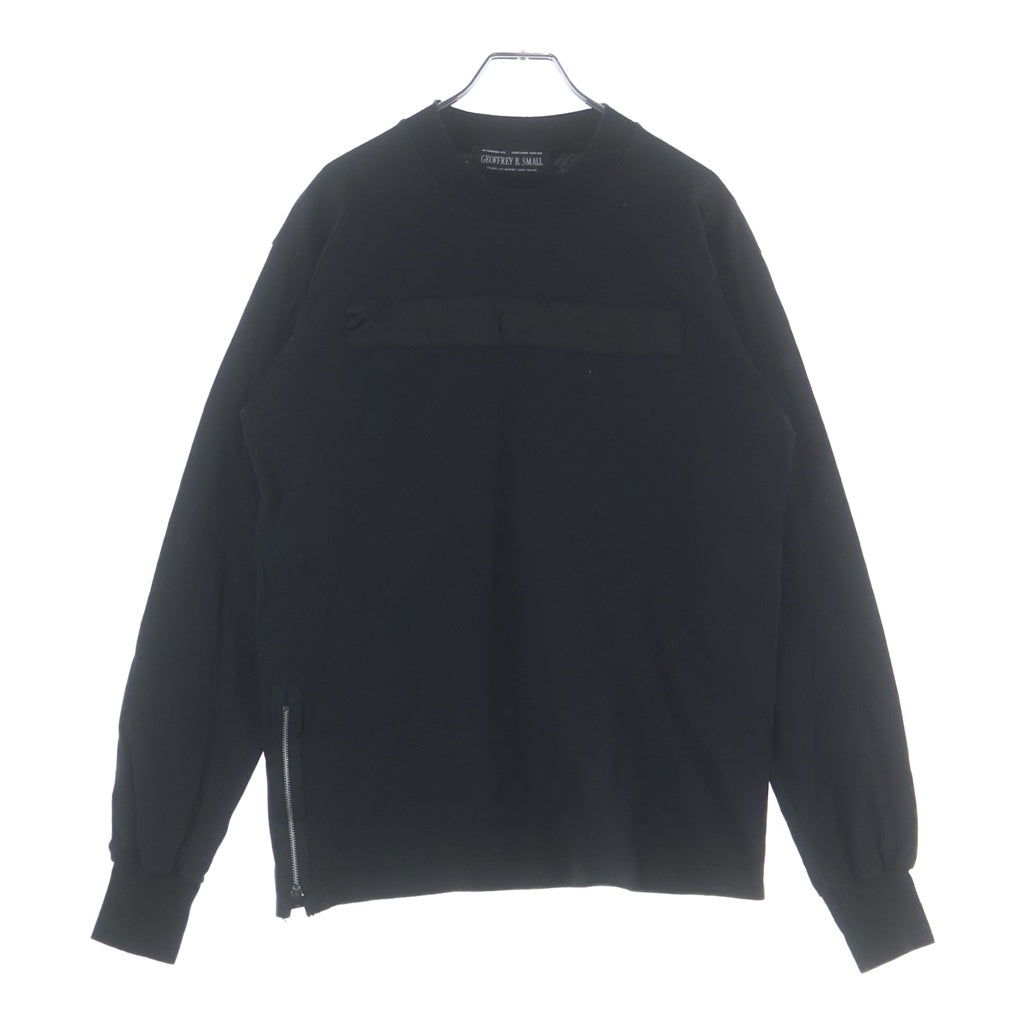 Geoffrey B.Small(ジェフリービースモール) Zip Designed L/S Tee 脇ジップ 長袖Tシャツ カットソー ハンドメイド ブラック
