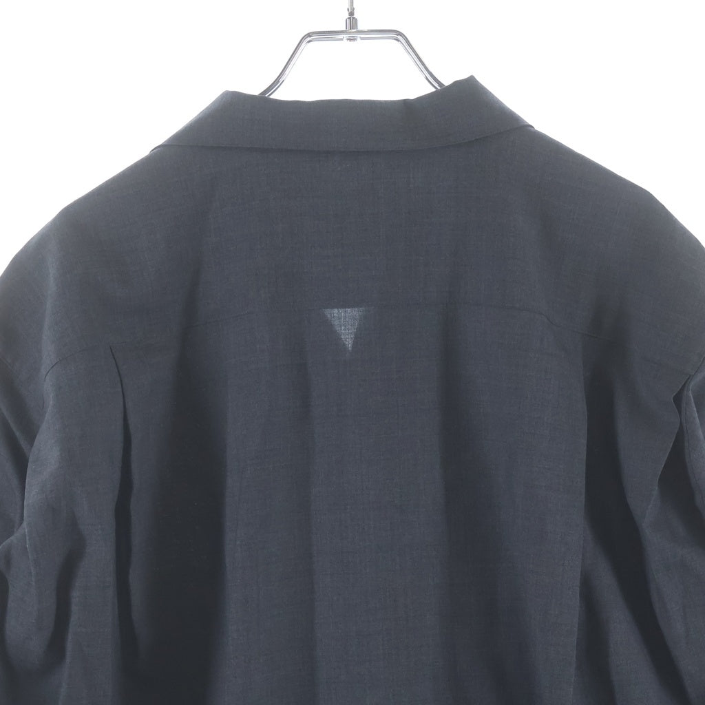 OVERCOAT(オーバーコート) LONG SLEEVE CAMP SHIRT ポケット付き コットン 長袖シャツ グレー S25T020-NKWS