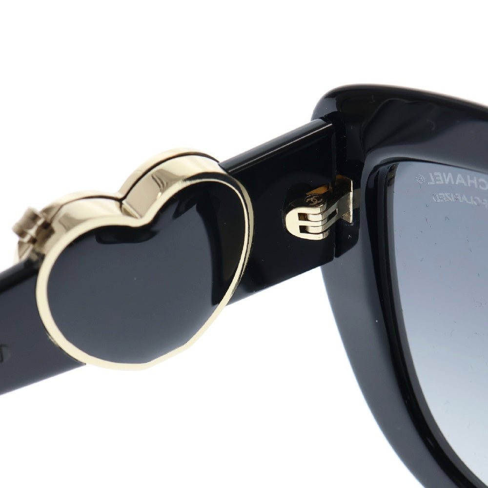 CHANEL(シャネル) バタフライシェイプ アイウェア ブラック サングラス テンプルミラー ゴールド金具 54□18 5517-A