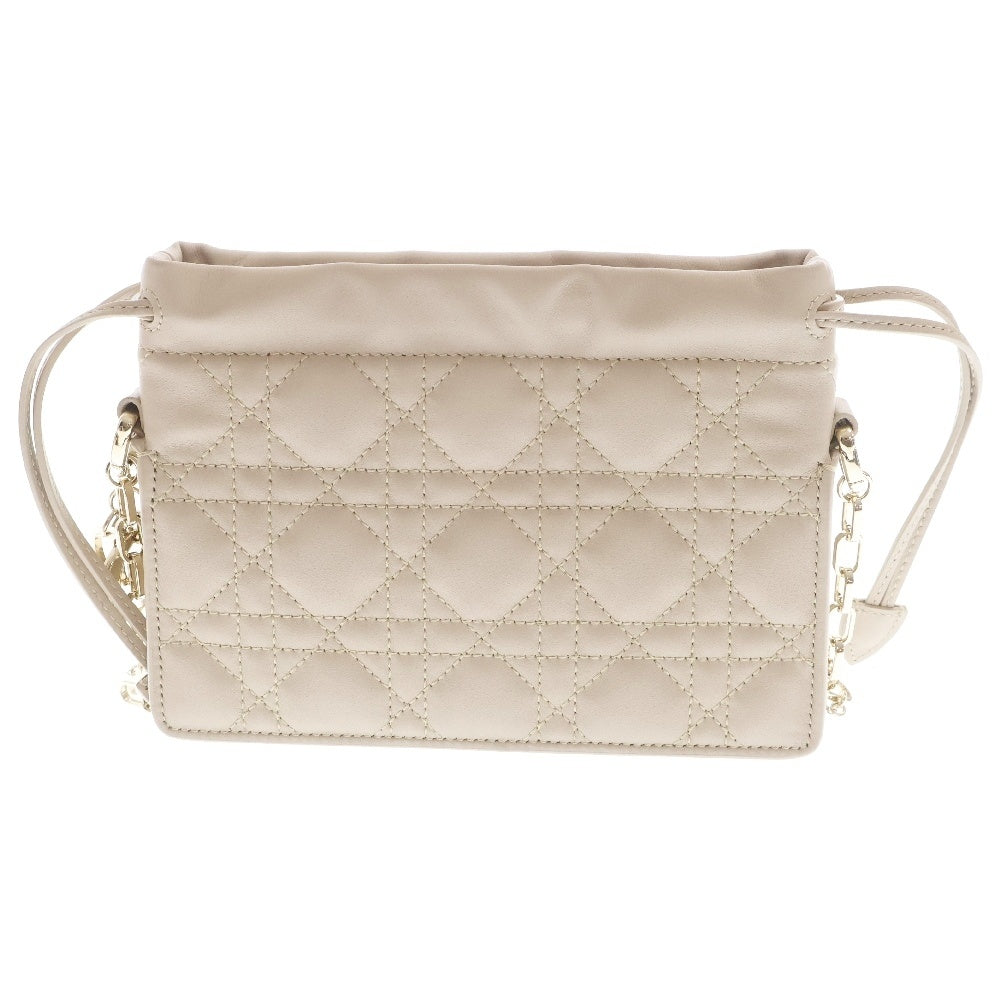 Christian Dior(クリスチャンディオール) レディディオール カナージュ ミリー ミニバッグ ベージュ レザー ラムスキン 2wayバッグ