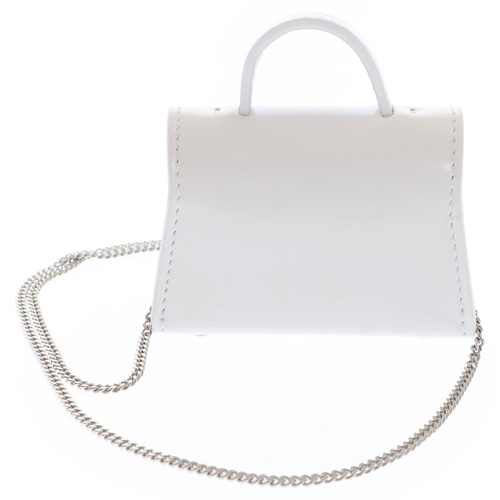 FERRAGAMO(フェラガモ) AirPodsケース エアポッズ ガンチーニ金具 ミニバッグ ホワイト カーフレザー シルバー金具