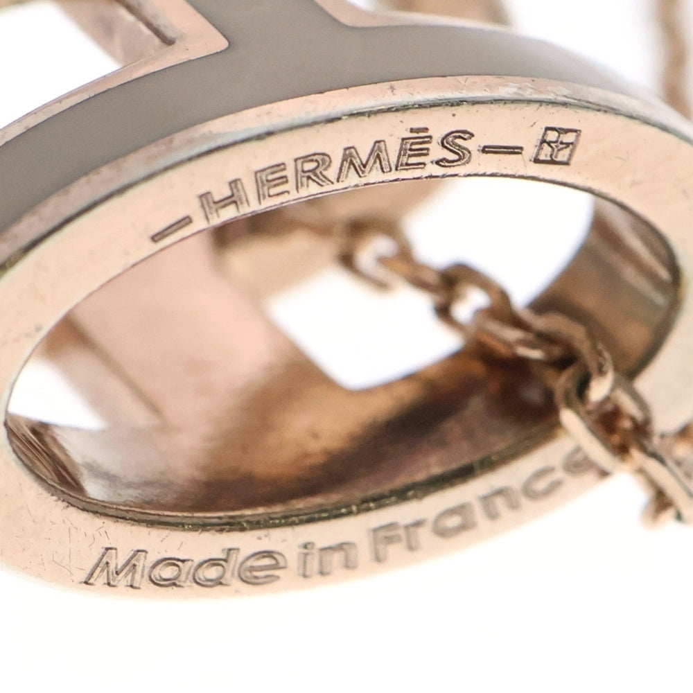HERMES(エルメス) ミニポップアッシュH ネックレス ペンダント ホワイト×ピンクゴールド