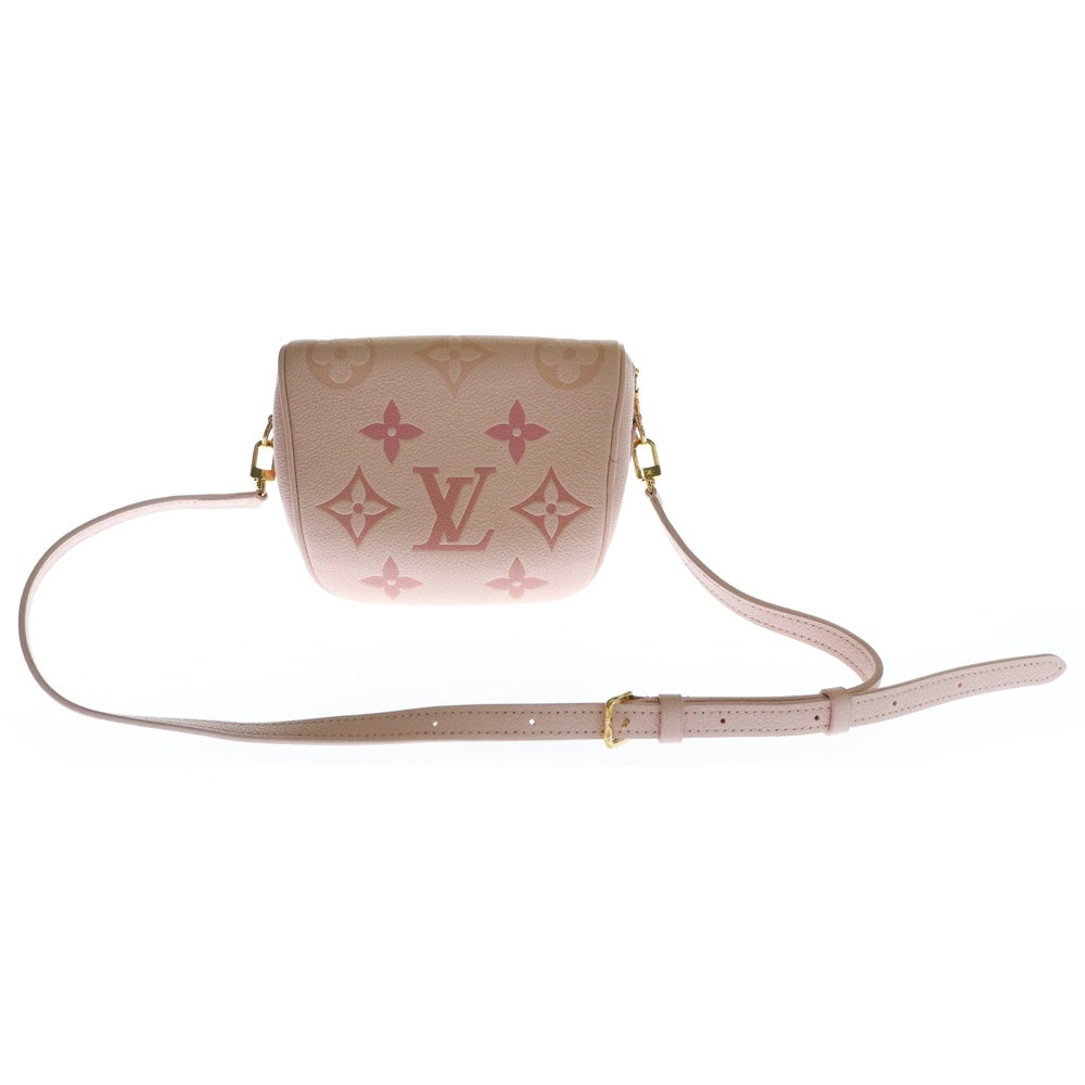 LOUIS VUITTON(ルイヴィトン) ミニ バムバッグ バイカラー モノグラム アンプラント レザー ショルダーバッグ ゴールド金具 ピンク レディース M82347 RFID