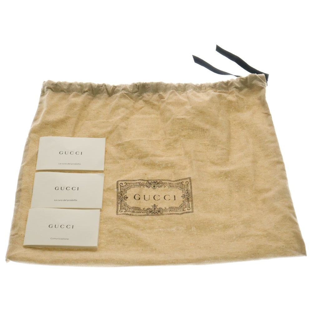 GUCCI(グッチ) GGマーモント キルティング レザー切替 チェーンショルダーバッグ ベージュ×ブラック レディース 735357